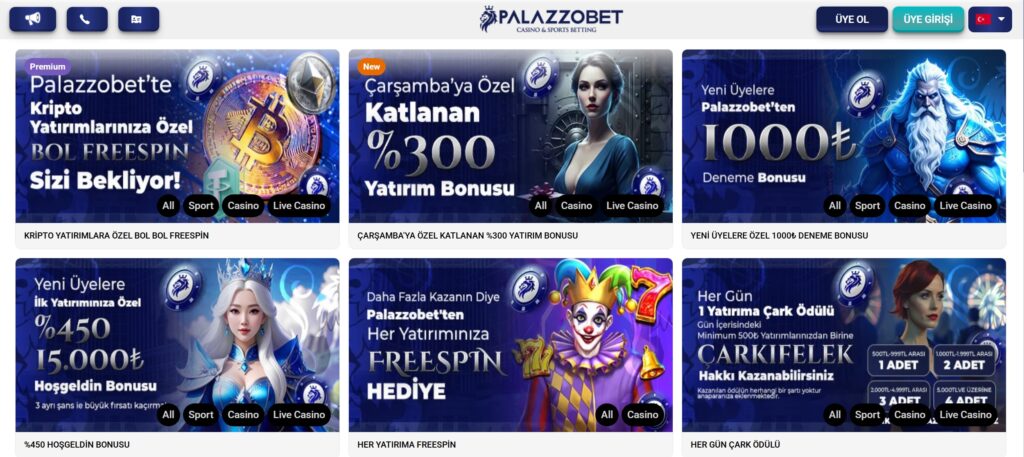 palazzobet yatırım bonusları